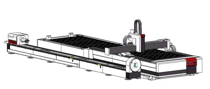 Meaisín Gearradh Léasair Comhcheangailte Pláta agus Píopa